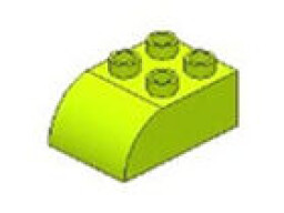 L-W Toys Junior Kostka 2x2 zaoblená zelená